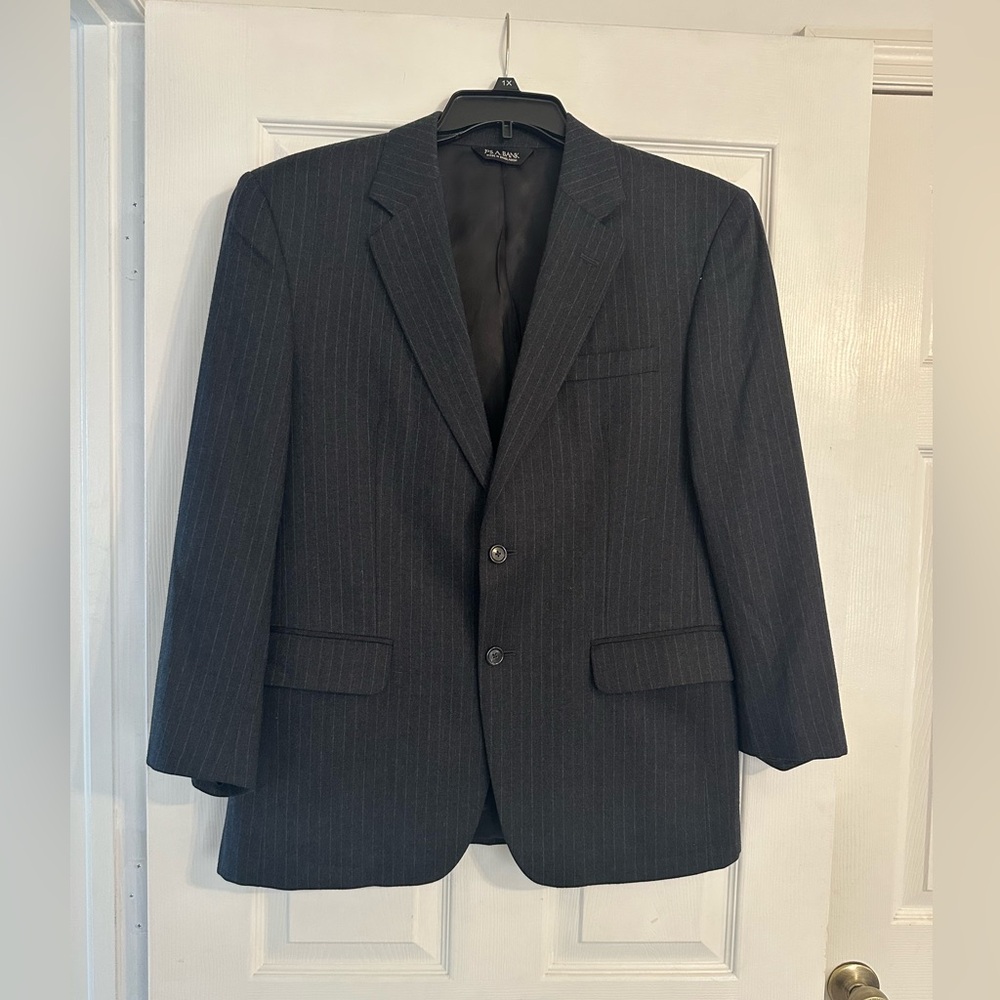 Jos A Bank Wool Cashmere Pin Striped Blazer